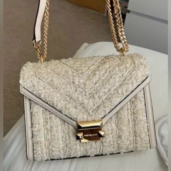 MICHAEL Michael Kors Whitney Cream Tweed Shoulder Bag - Picture 5 of 10